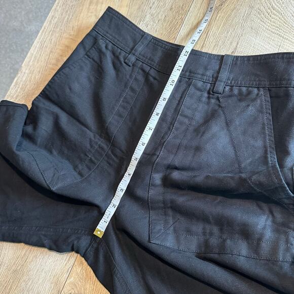 Banana Republic Mya Cotton Linen Cargo Pant Black 4 - Picture 8 of 10